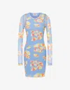 Moschino Beach Umbrella Net Dress In Blue