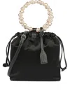 Moschino Beaded-handle Silk Bucket Bag