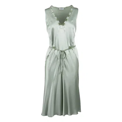 Moschino Beaded V-neck Dress - '00s In Green