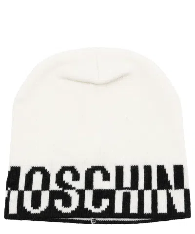 Moschino Cashmere Beanie In White