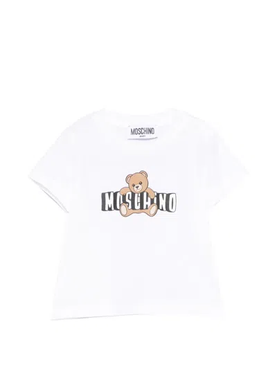 Moschino Babies' Bear-detail T-shirt In White