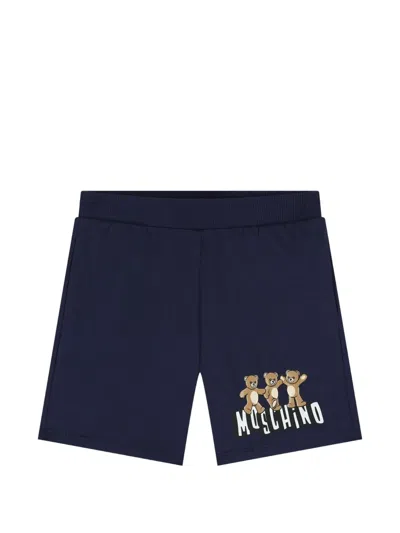 Moschino Babies' Bear-graphic Shorts In Blue