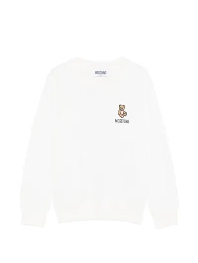 Moschino Kids' Bear Graphic Sweatshirt In White