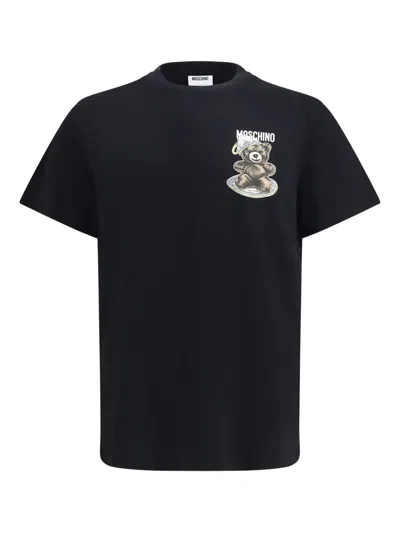 Moschino Bear-graphic T-shirt In Black