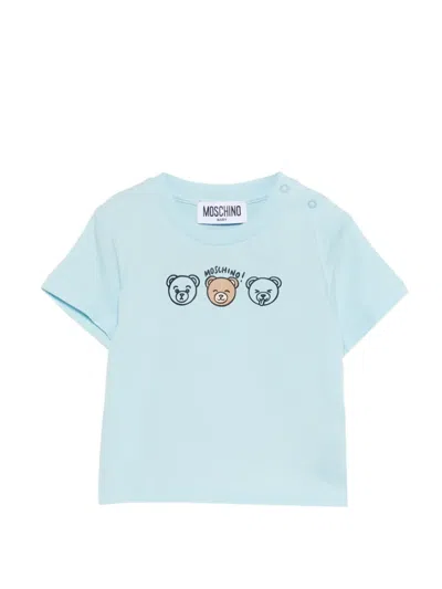 Moschino Babies' Bear Graphic T-shirt In Blue