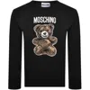 Moschino Teddy Bear Cotton T-shirt In Black