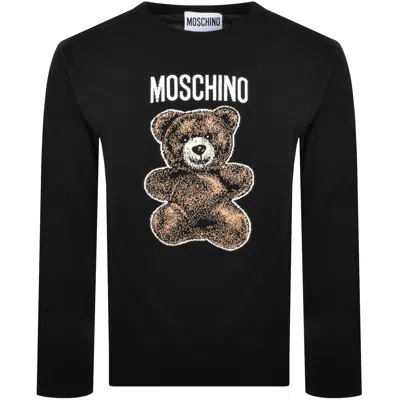 MOSCHINO MOSCHINO BEAR LOGO KNIT JUMPER BLACK