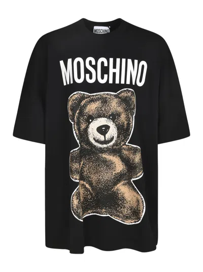 MOSCHINO BEAR LOGO PRINTED T-SHIRT