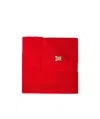 Moschino Bear Logo Scarf In Red