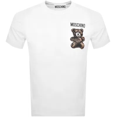 Moschino Bear Logo T Shirt White
