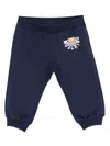 Moschino Blue Trousers For Babykids With Teddy Bear In Blue