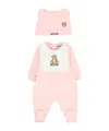 Moschino Bear-motif Babygrow Set In Pink