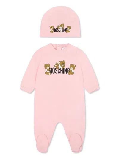 Moschino Babies' Bear-motif Body In Pink