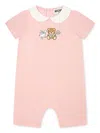 Moschino Bear Motif Romper In Pink