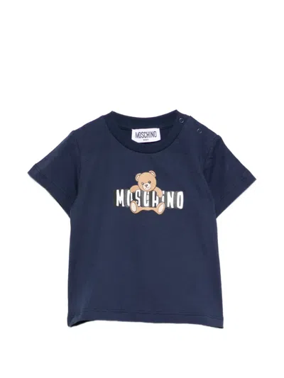 Moschino Babies' Bear-motif T-shirt In Blue