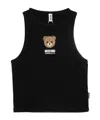 Moschino Bear-motif Tank Top In Black