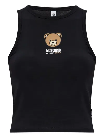 Moschino Bear-motif Tank Top In Blue