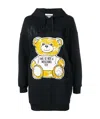 Moschino Bear Pattern Long Sweater In Black