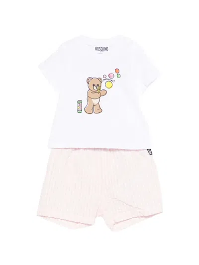 Moschino Bear-print Babywear (set Of Two) In Neutral