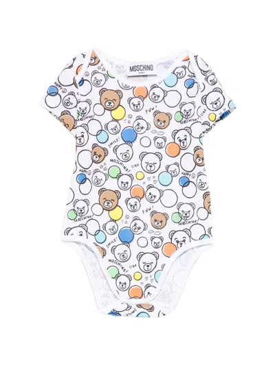 Moschino Babies' Bear-print Bodie In White
