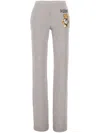 Moschino Grey Cotton Joggers With Teddy Bear Print In Grey