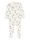 Moschino Bear-print Footed Jumpsuit In White