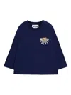 Moschino Bear-print Long-sleeve T-shirt In Blue