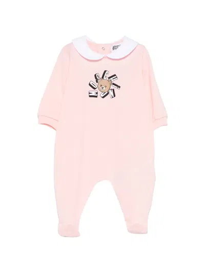 Moschino Babies' Bear-print Pajamas In Pink