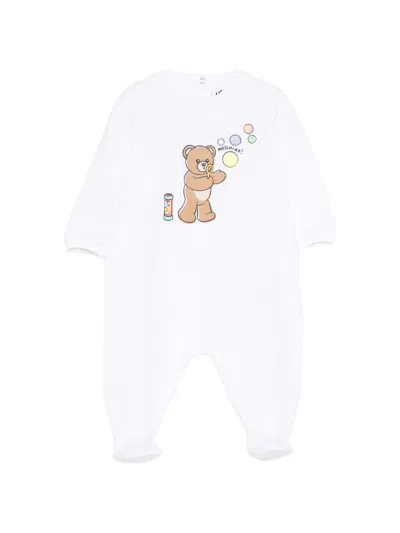 Moschino Babies' Bear-print Pajamas In Blue
