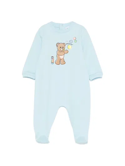 Moschino Babies' Bear-print Pajmas In Blue