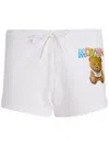 Moschino Bear-print Shorts In White
