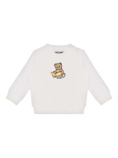 Moschino Babies' Bear-print Sweatshirt In White