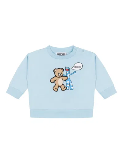 Moschino Babies' Bear-print Sweatshirt In Blue