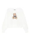 Moschino Kids' Bear-print Sweatshirt In White