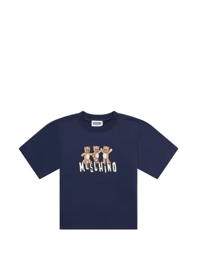 Moschino Kids' Bear-print T-shirt In Brown