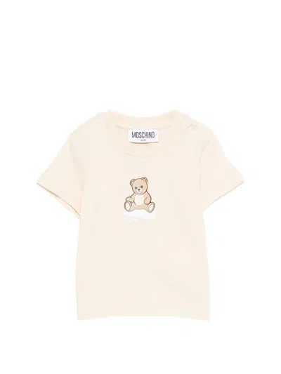 Moschino Babies' Bear-print T-shirt In Neutral