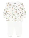 Moschino Bear-print Trousers Set In White