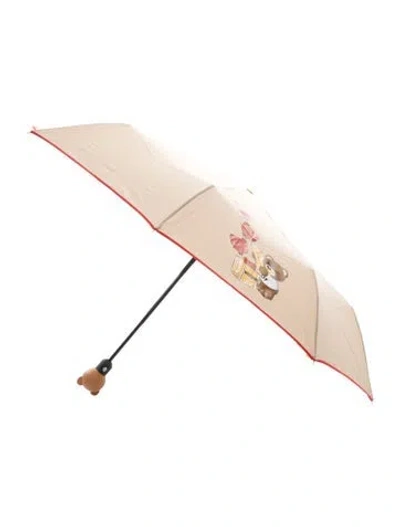 Pre-owned Moschino Bear Printed Umbrella W/tags In Neutral