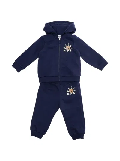 Moschino Babies' Bear Tracksuit In Blue