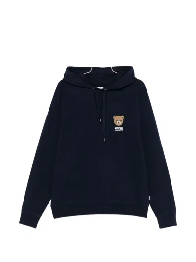 Moschino Bear-print Hoodie In Black