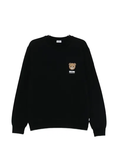 Moschino Bear-print Sweatshirt In Black
