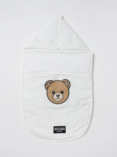 Moschino Babies' Bedcovers And Blankets Lifestyle  In White