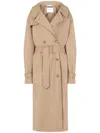 Moschino Notched-lapel Trench Coat In Beige