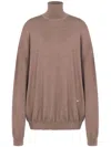 Moschino Wide-sleeves Virgin Wool Jumper In Beige