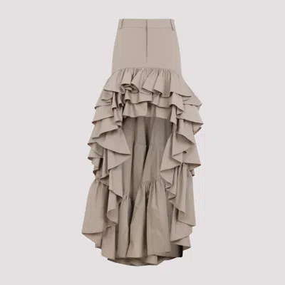 MOSCHINO BEIGE COTTON LONG SKIRT