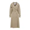 Moschino Cotton Blend Gabardine Long Trench Coat