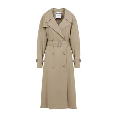 MOSCHINO MOSCHINO BEIGE COTTON NYLON COAT