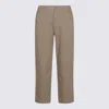 Moschino Relaxed Fit Trousers With Pockets And Loops In Brown