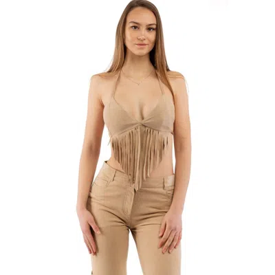 Moschino Beige Cotton Tank Tops In Neutral