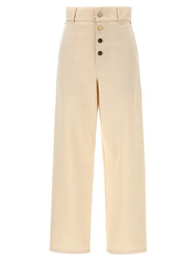 MOSCHINO BEIGE COTTON TROUSERS